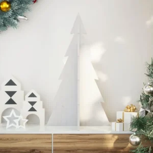 Árvore Premium Árvore Natal decorativa 80 cm madeira de pinho maciç branco