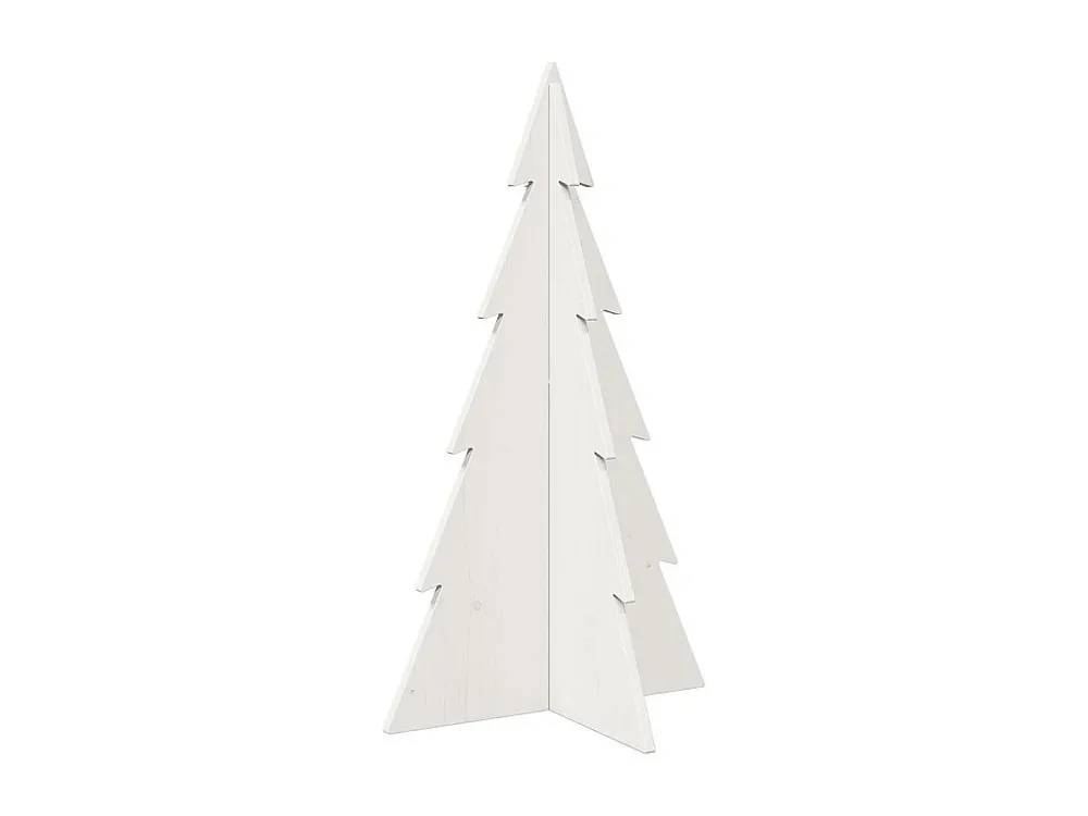 Árvore Premium Árvore Natal decorativa 80 cm madeira de pinho maciç branco