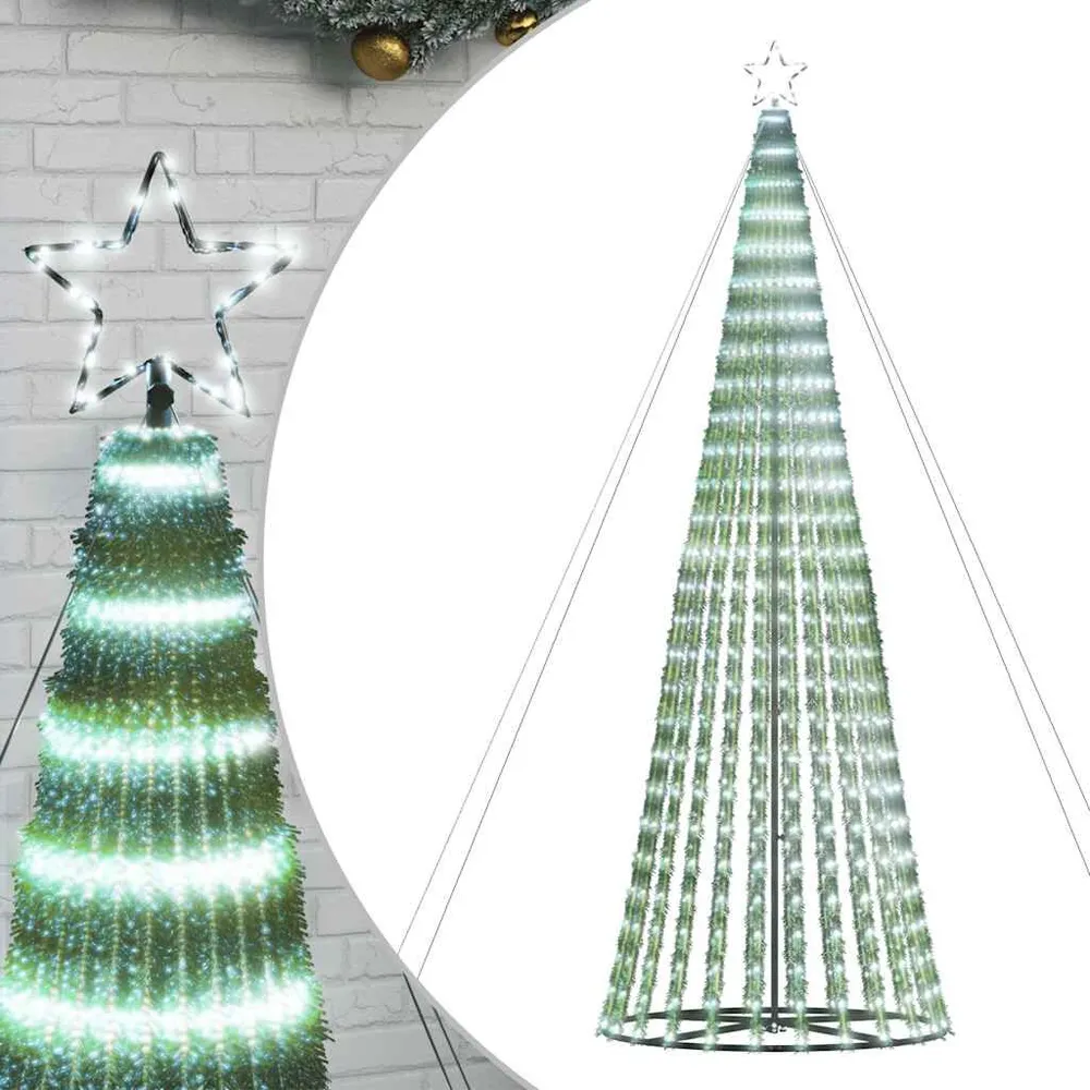 LED Árvore de Natal 1028 LEDs Branco Frio 403 cm vidaXL