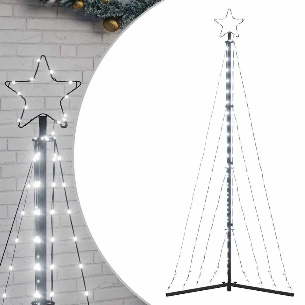 LED Árvore de Natal 339 LEDs Branco Frio 187 cm vidaXL