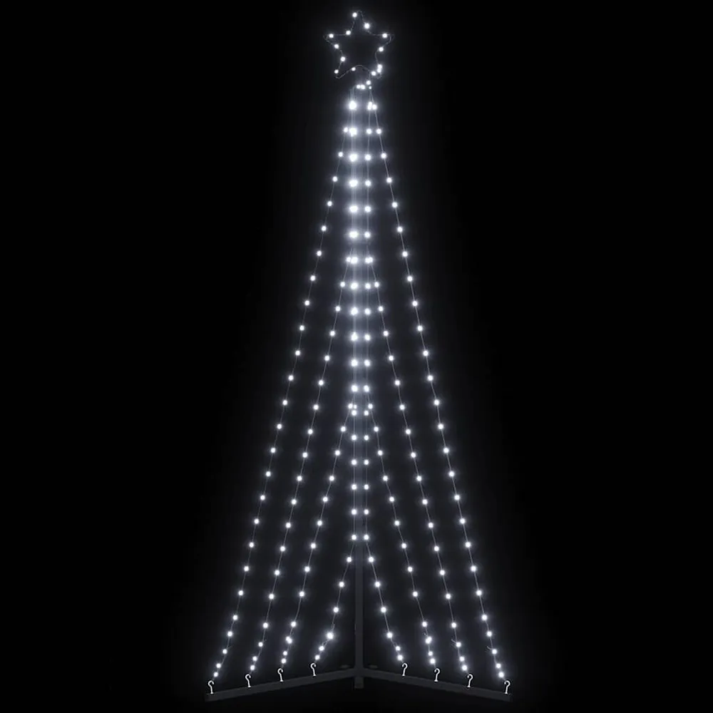 LED Árvore de Natal 339 LEDs Branco Frio 187 cm vidaXL
