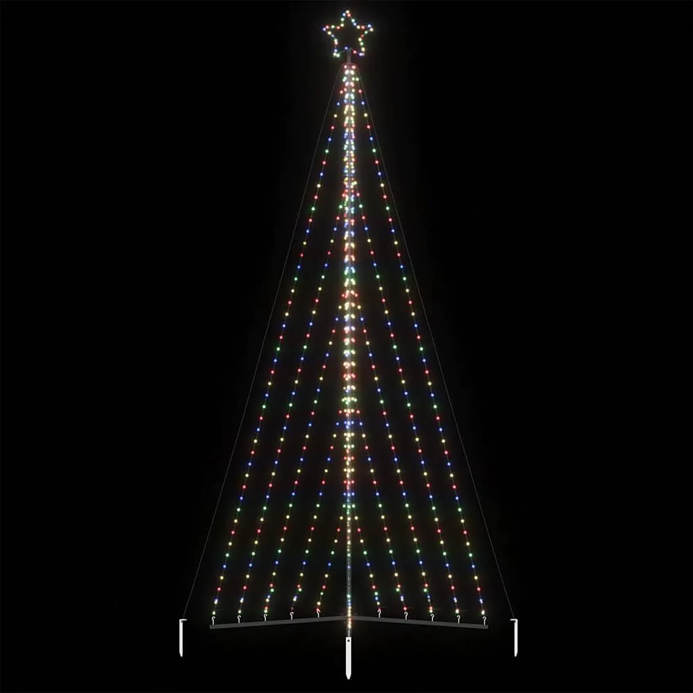 LED Árvore de Natal 570 LEDs Colorido 399 cm vidaXL