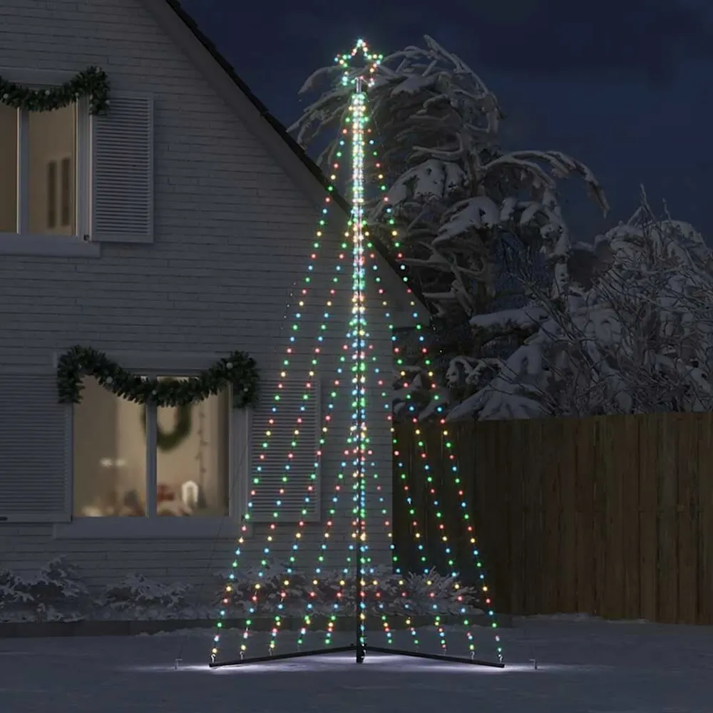 LED Árvore de Natal 570 LEDs Colorido 399 cm vidaXL