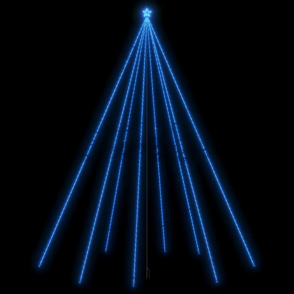 LED Árvore de Natal Interior Exterior 1300 LEDs Azul 8 m vidaXL