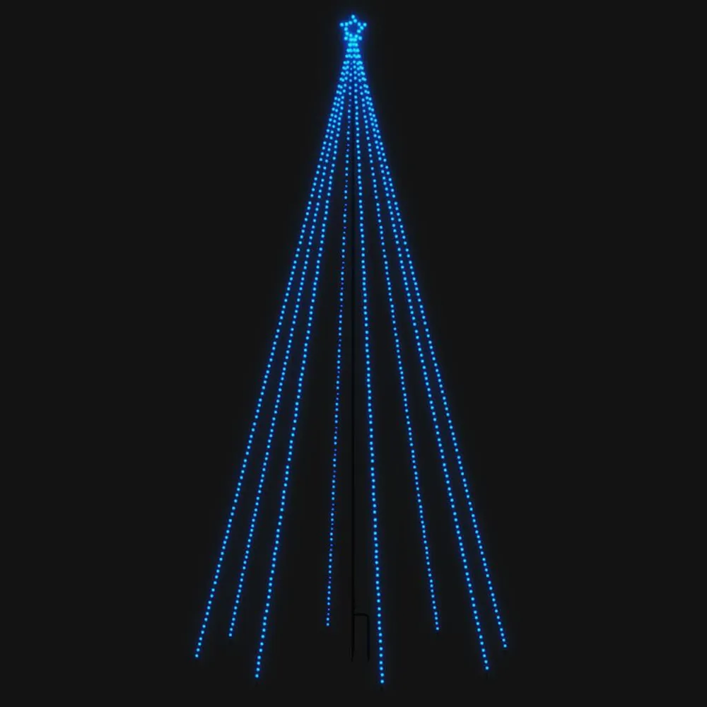 LED Árvore de Natal Interior Exterior 576 LEDs Azul 3,6 m vidaXL