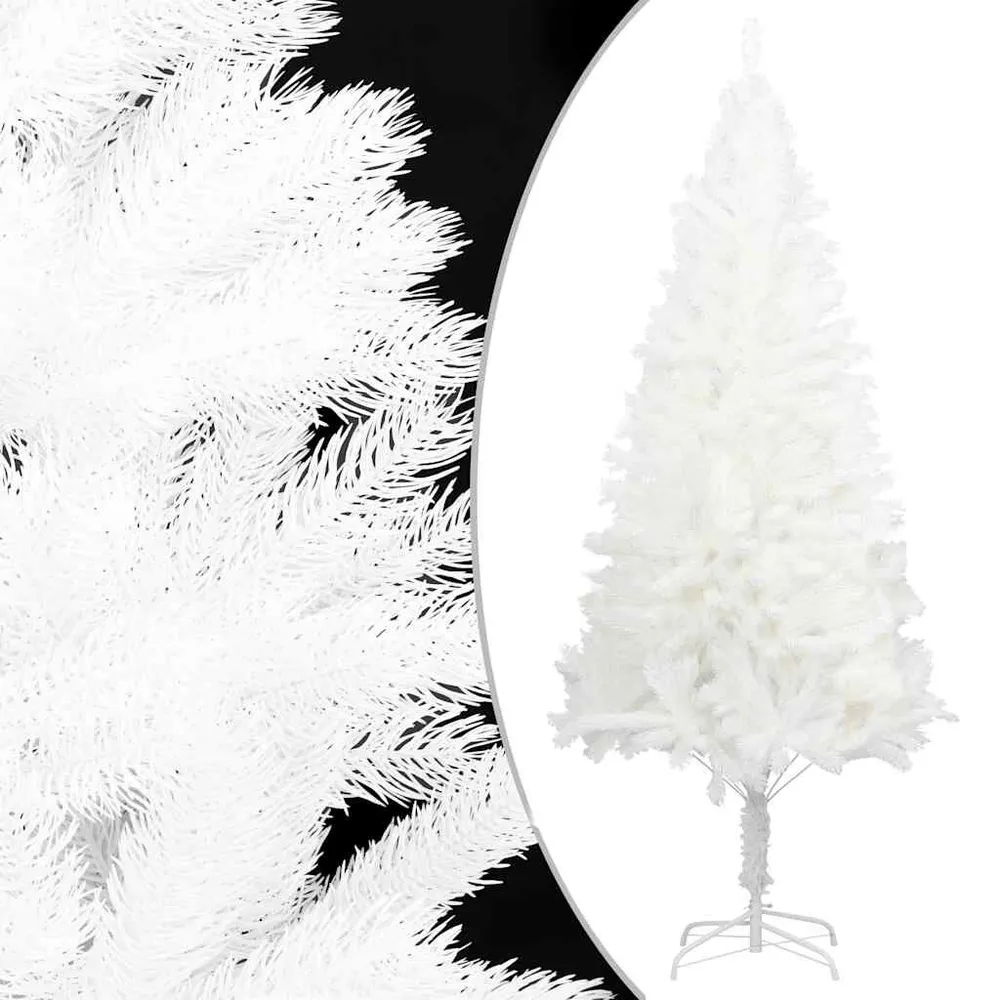 Árvore de Natal artificial agulhas realistas 240 cm branco vidaXL