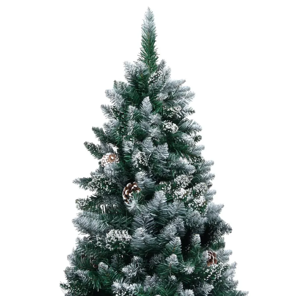 Árvore de Natal artificial com pinhas e neve branca 150 cm vidaXL