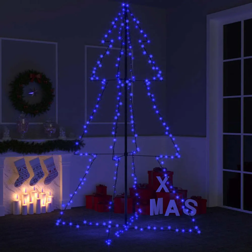 Árvore de Natal em cone 240 LEDs 118x180 cm interior e exterior vidaXL