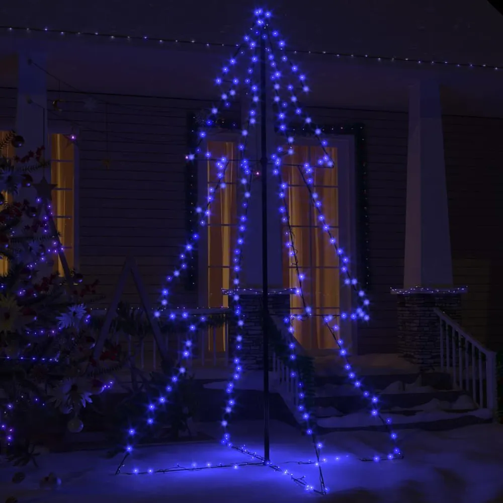 Árvore de Natal em cone 240 LEDs 118x180 cm interior e exterior vidaXL