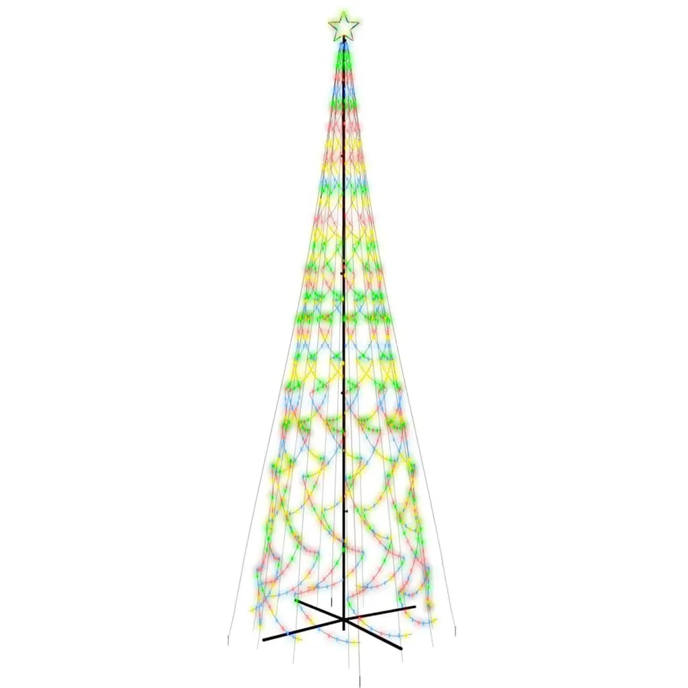 Árvore de Natal em cone 3000 luzes LED 230x800 cm colorido vidaXL