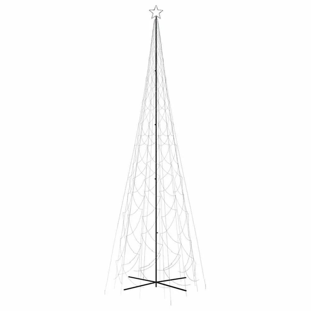 Árvore de Natal em cone 3000 luzes LED 230x800 cm colorido vidaXL