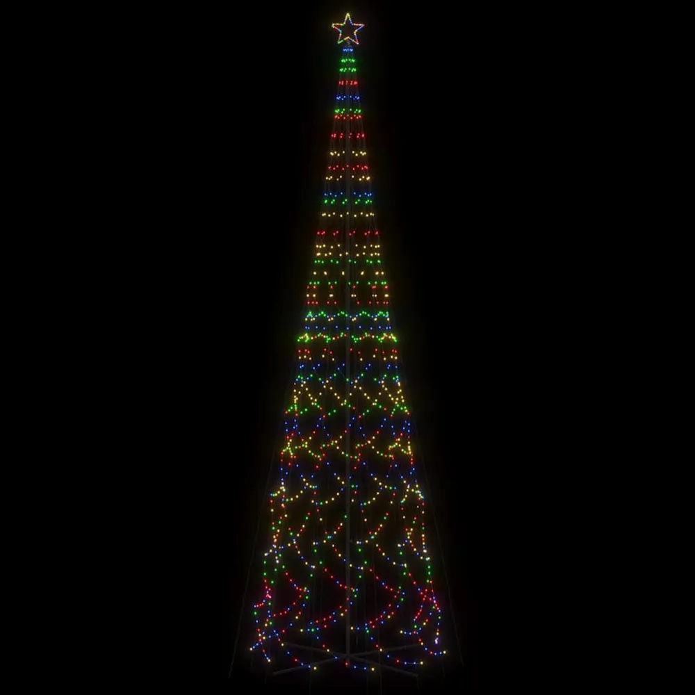 Árvore de Natal em cone 3000 luzes LED 230x800 cm colorido vidaXL