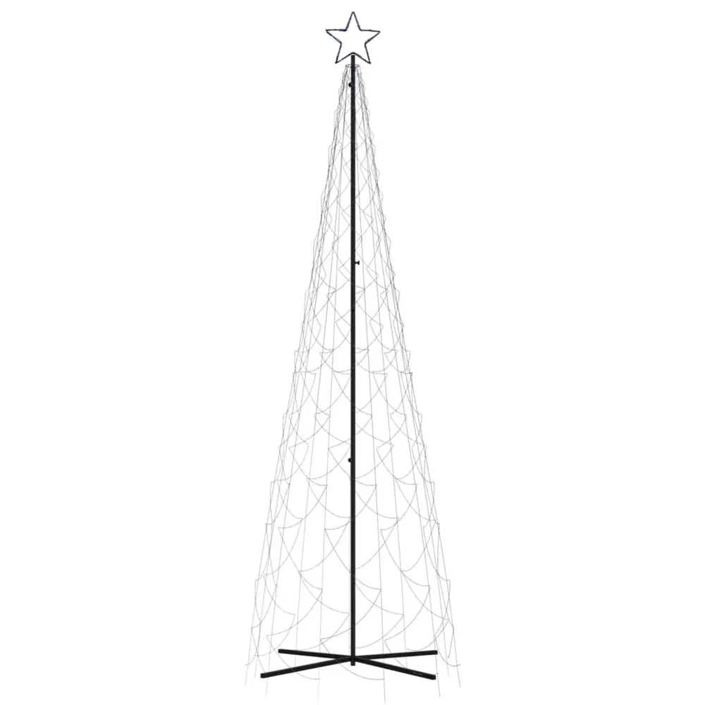 Árvore de Natal em cone 500 luzes LED 100x300 cm azul vidaXL