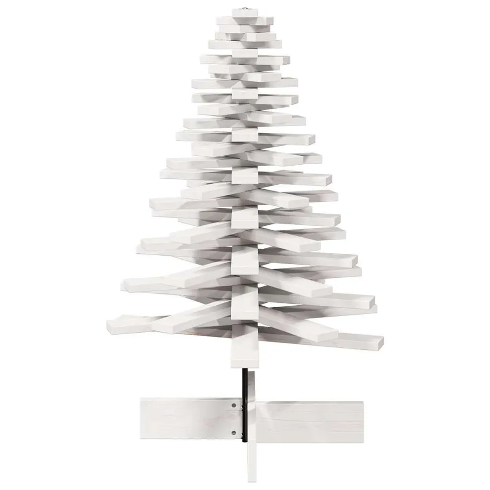 Árvore de Natal decorativa 100cm madeira de pinho maciç branco vidaXL