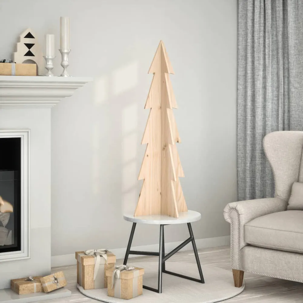Árvore de Natal decorativa 112 cm madeira de pinho maciç vidaXL