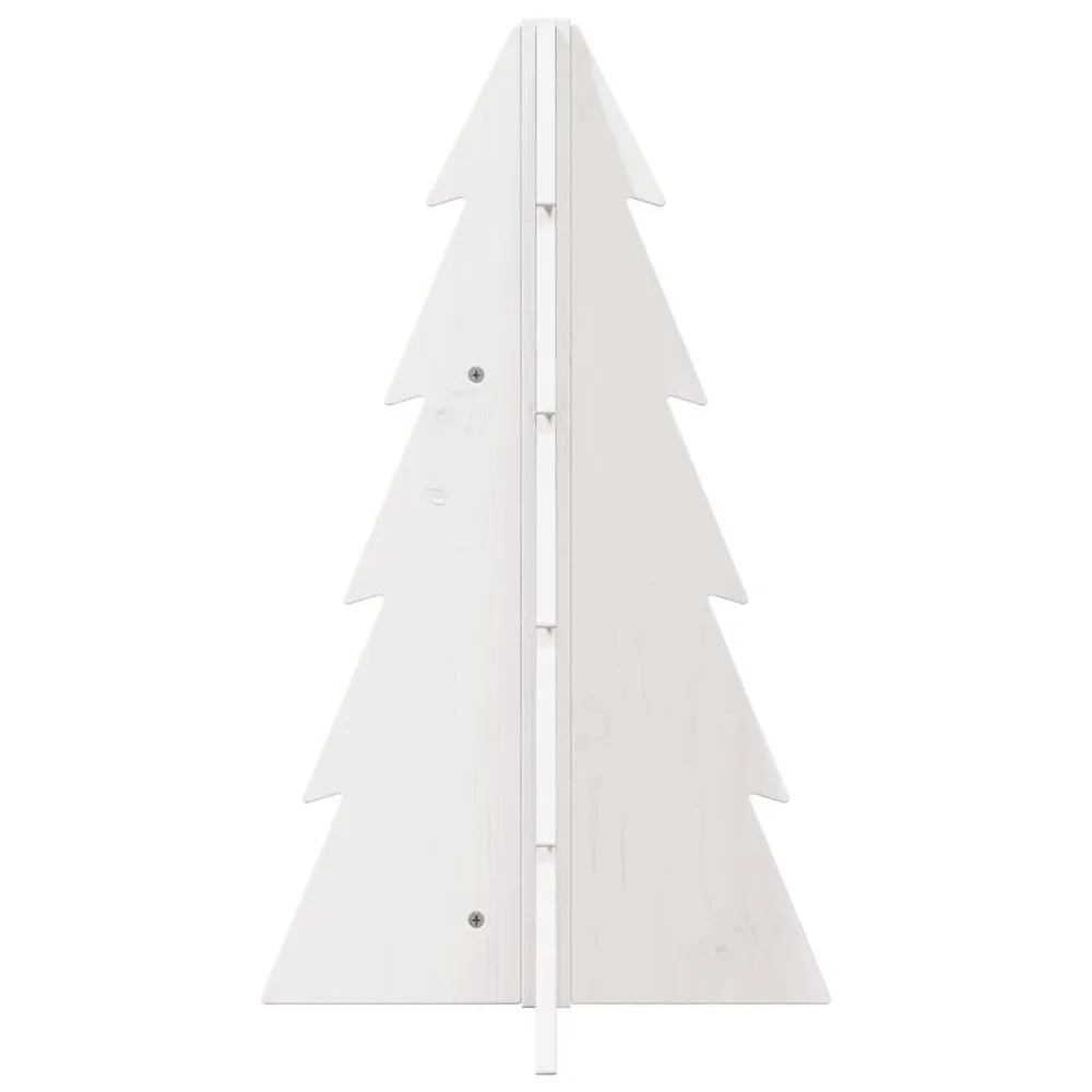 Árvore Natal decorativa 69,5 cm madeira de pinho maciç branco vidaXL