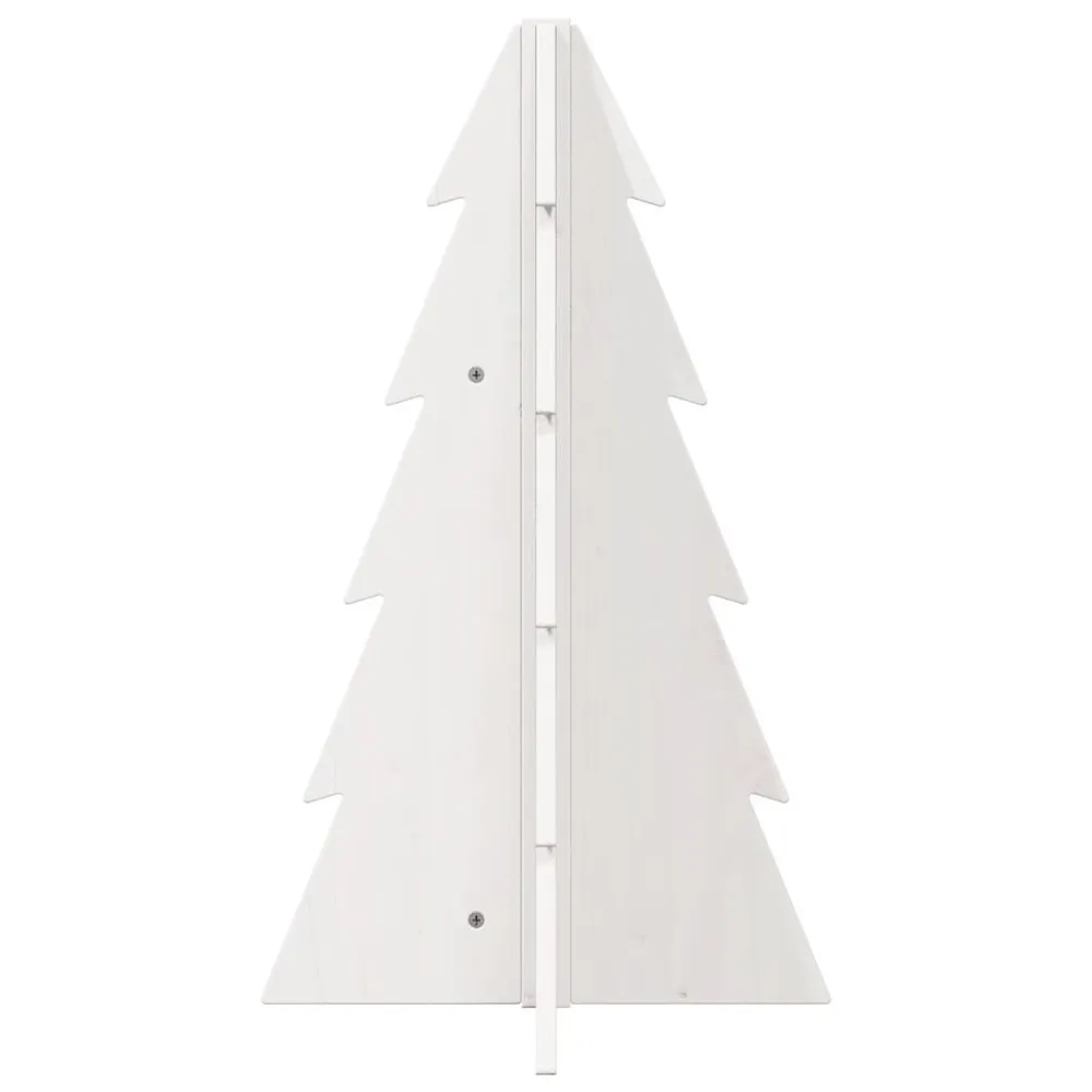 Árvore Natal decorativa 69,5 cm madeira de pinho maciç branco vidaXL