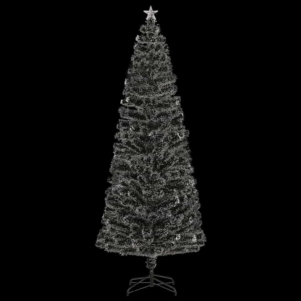 Árvore de Natal pré-iluminada com suporte 240 cm fibra ótica vidaXL