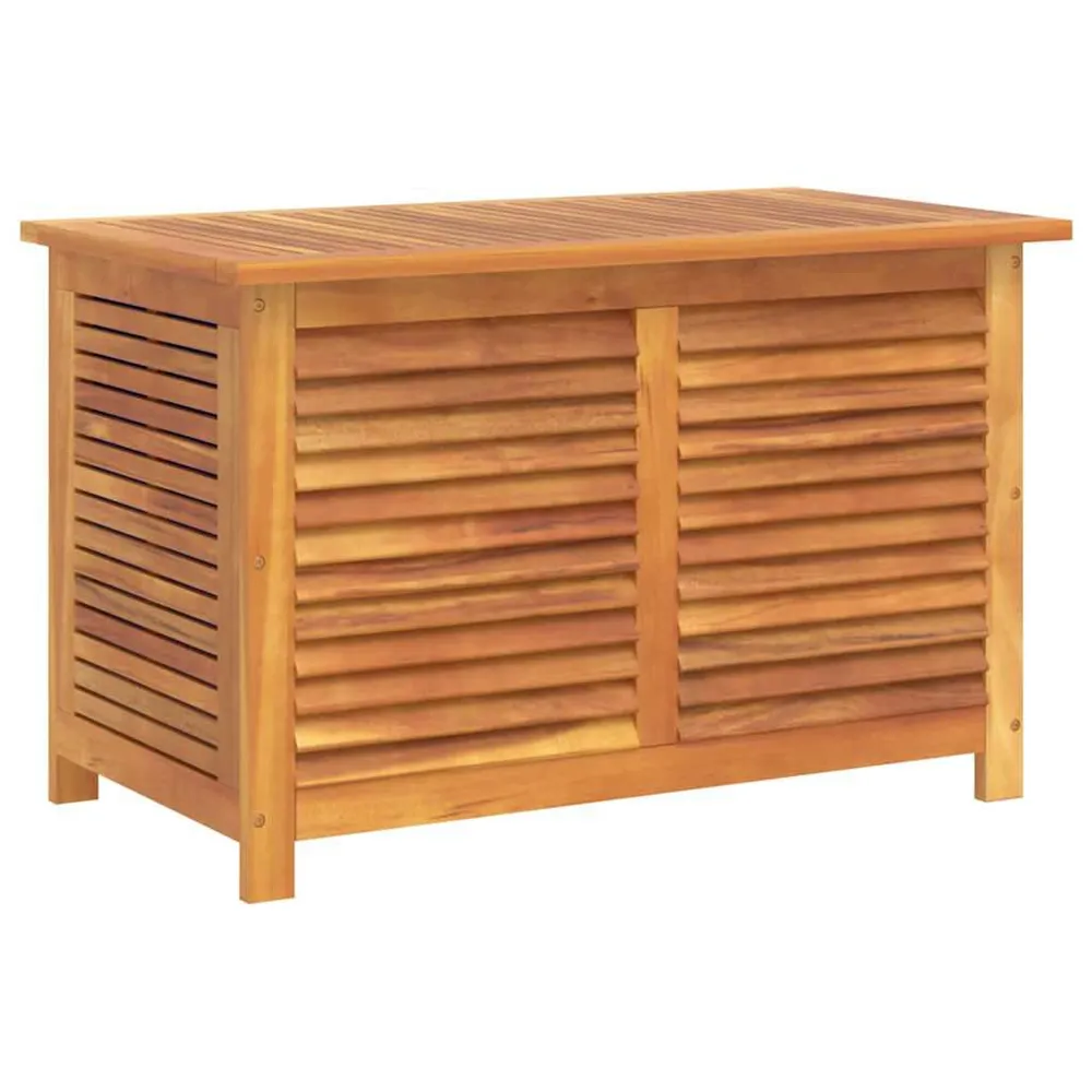 Protetor de Malas Caixa arrumação jardim com veneziana 90x50x56 cm acácia maciç