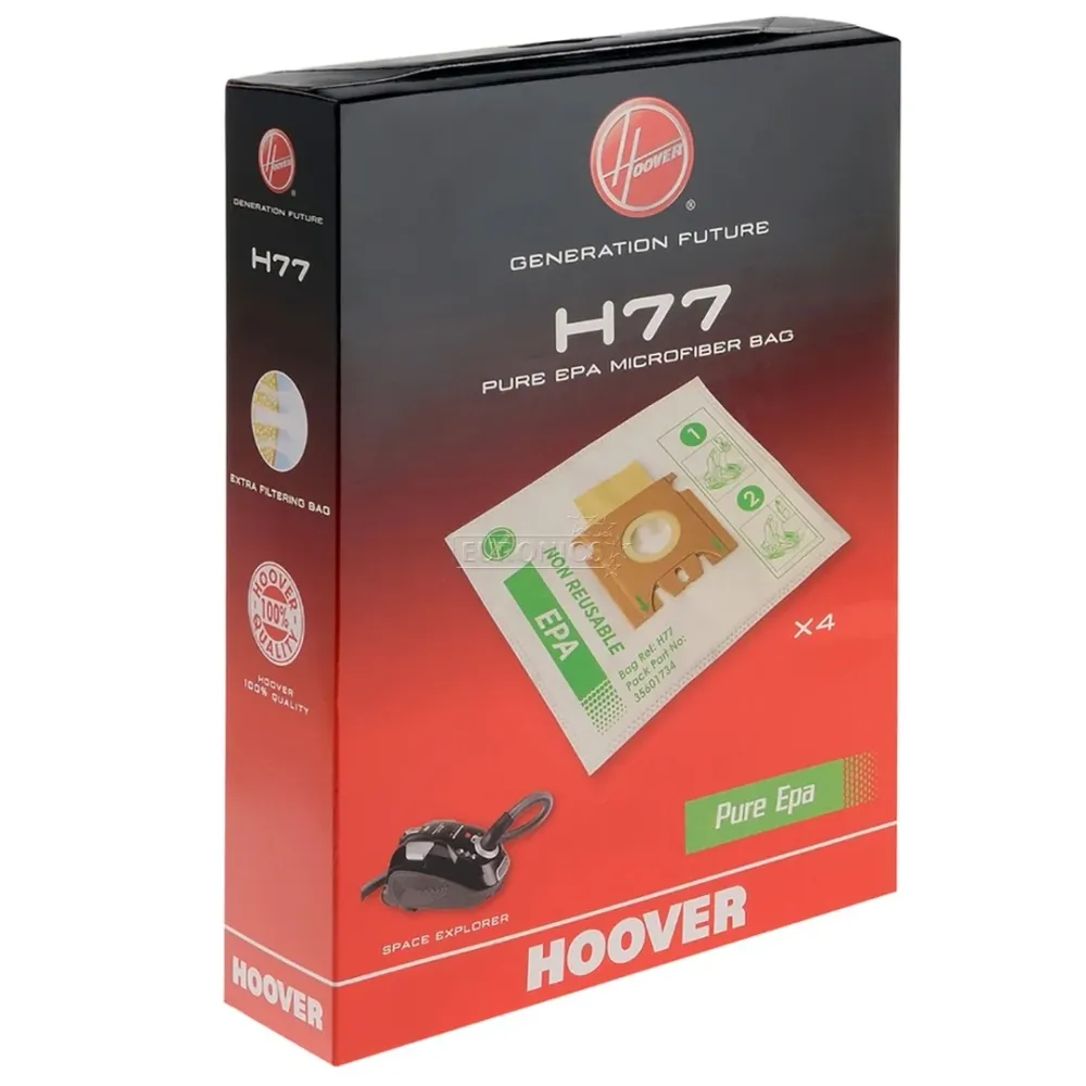 Alta Performance Sacos Hoover Space Explorer SL71SLAT70AT65011 H77 | 4 unidades