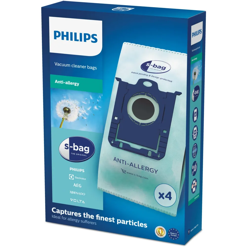 Bateria para Aspirador Sacos para Aspirador Philips FC 8022/04 | 4 Unidades, Compatível com vários modelos