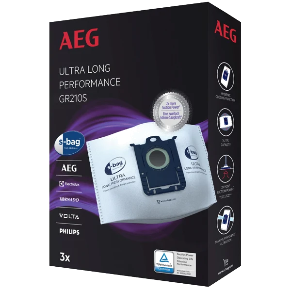 EMBALAGEM SACOS ASPIRADOR AEG - GR210S | Alta Durabilidade |