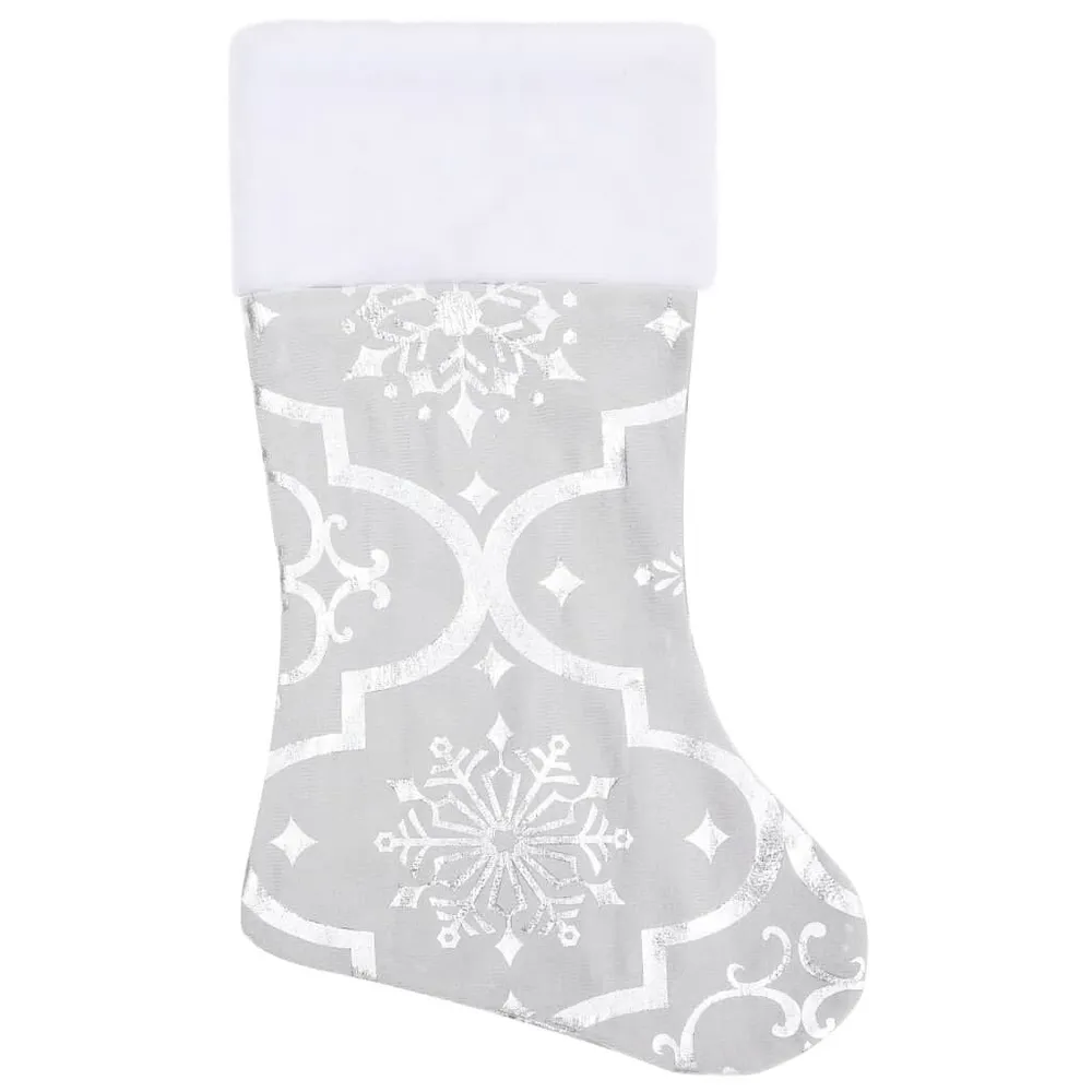 Saia de árvore de Natal luxuosa 90 cm com meia tecido branco em Poliéster Premium