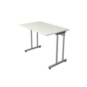 Design Escandinavo Escritório doméstico Kerkmann W 1000 x D 600 com estrutura de pés em C, branco, 11187510