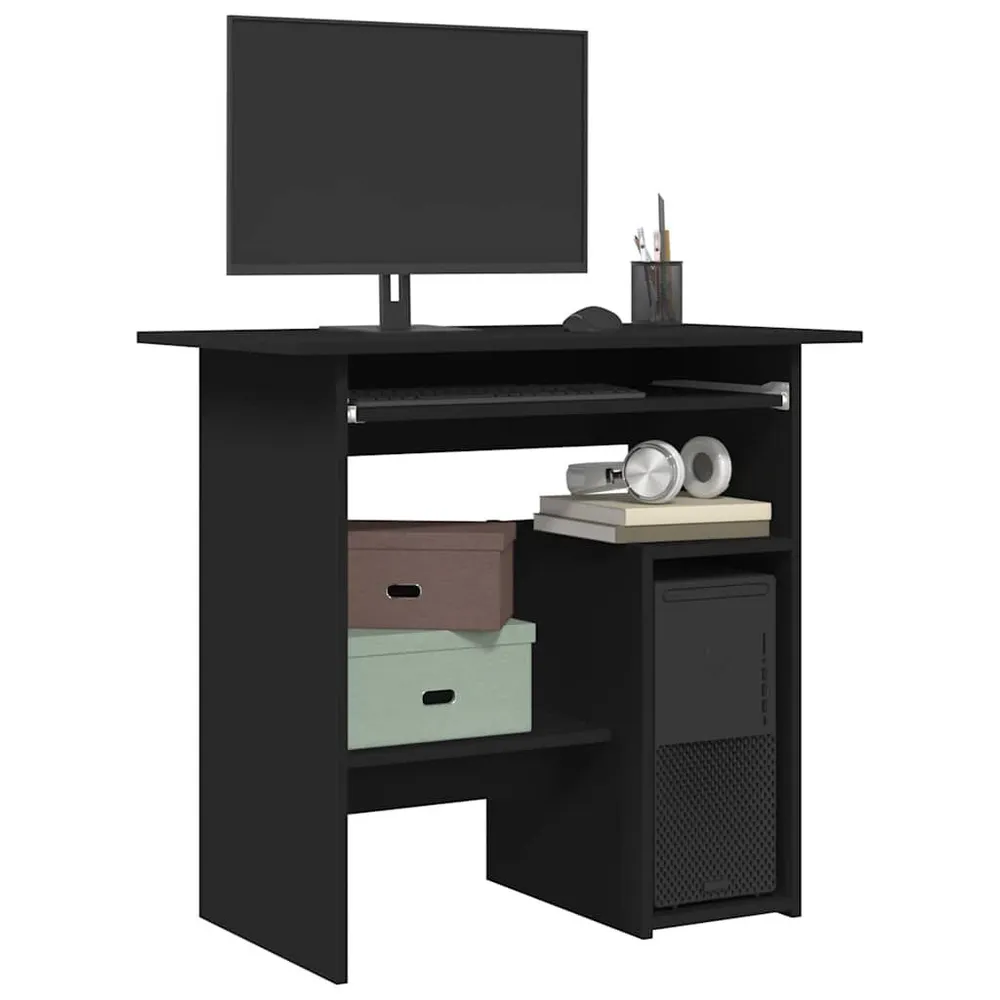 Ergonômico Premium Secretária 80x45x74 cm derivados de madeira preto