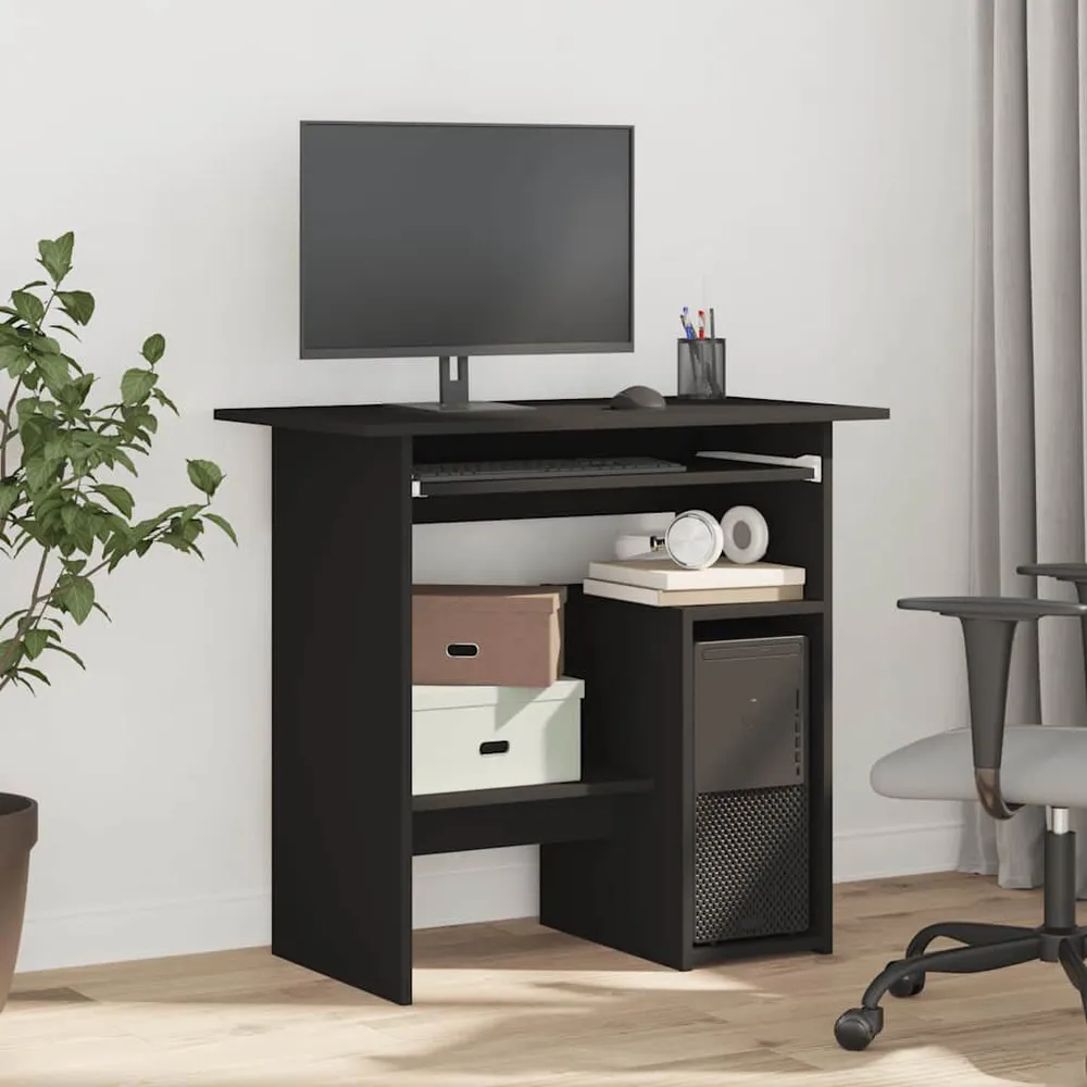 Ergonômico Premium Secretária 80x45x74 cm derivados de madeira preto