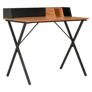 Ergonômico Premium Secretária 80x50x84 cm preto e castanho