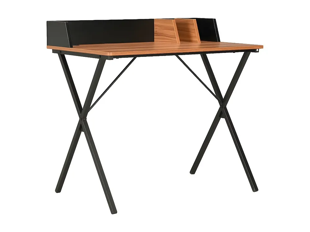 Ergonômico Premium Secretária 80x50x84 cm preto e castanho