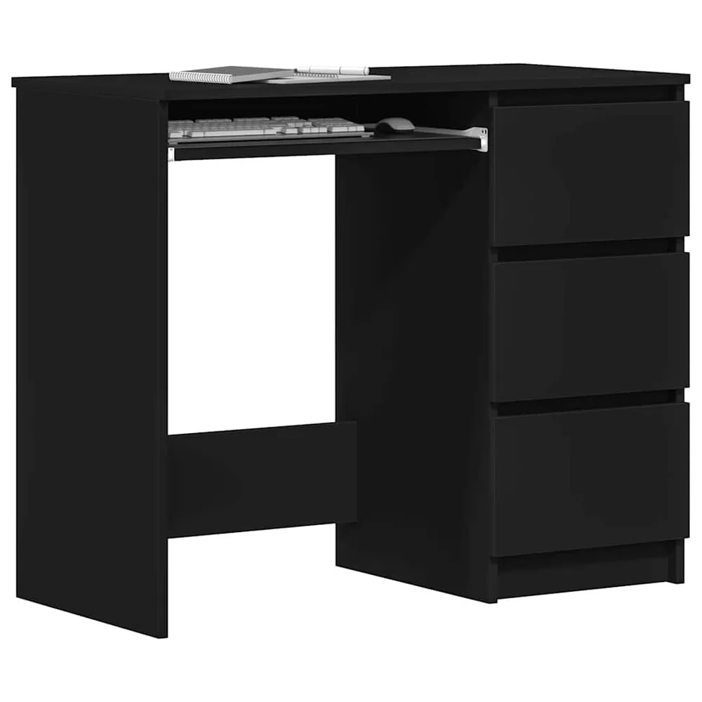 Estante de Arquivo Secretária 90x45x76 cm derivados de madeira preto