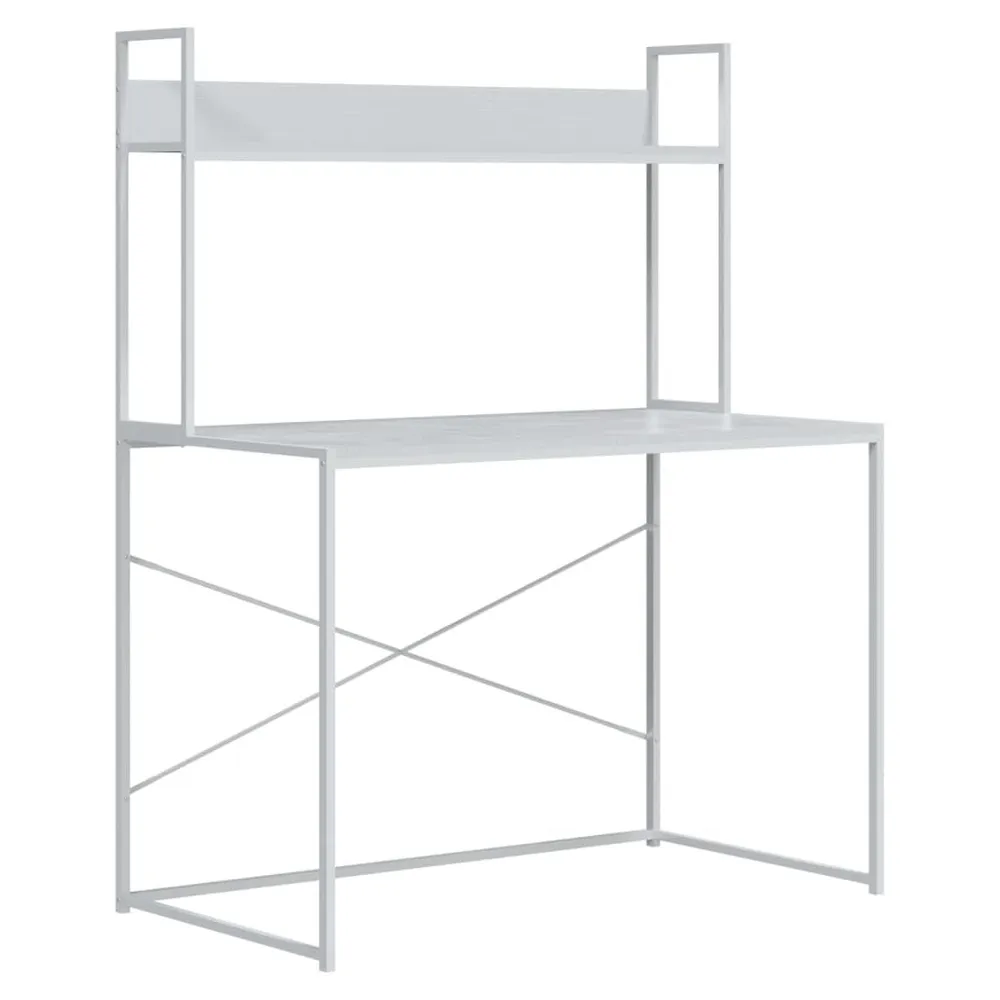 Estante de Arquivo Secretária computador 110x60x138 cm derivados madeira branco