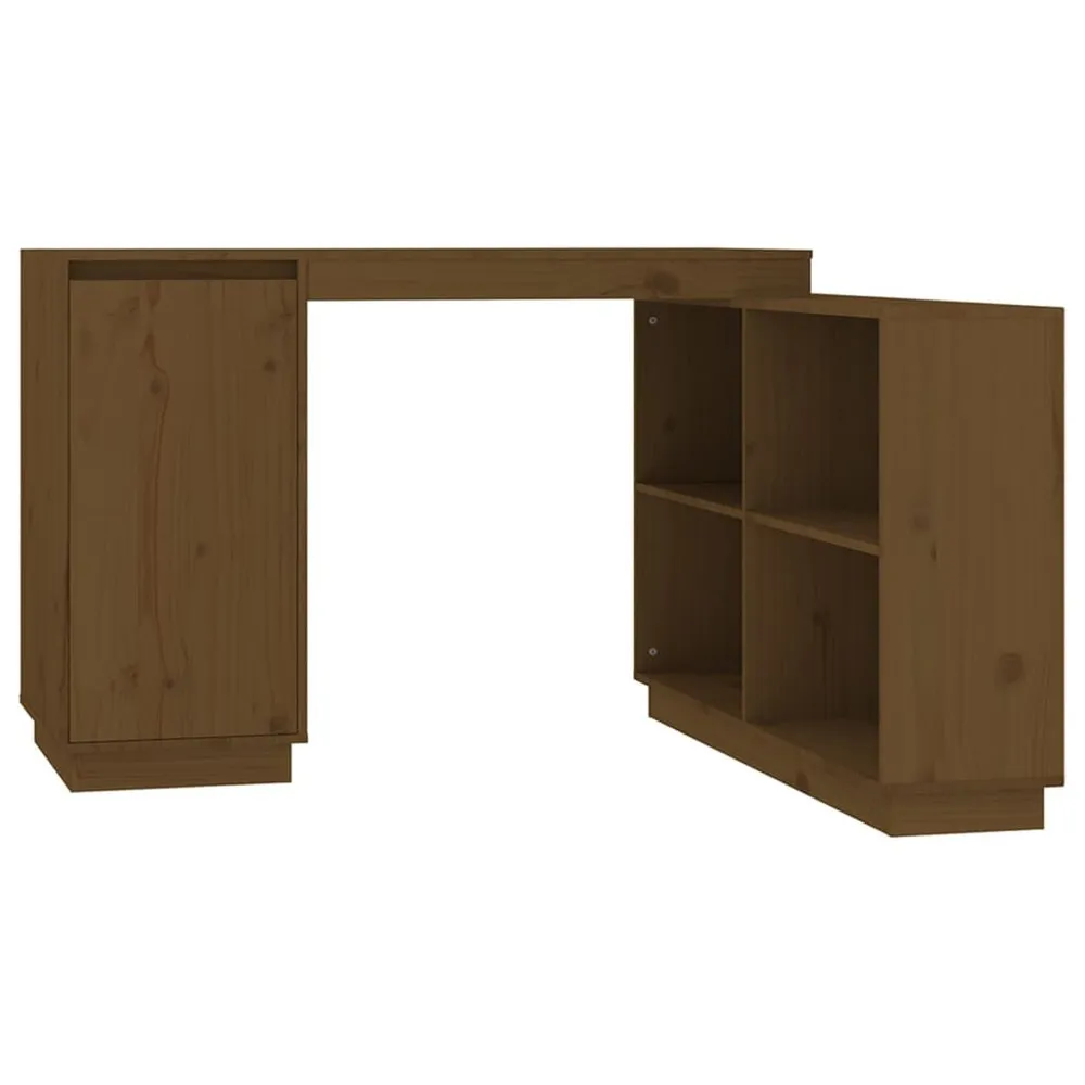 Madeira Maciç Secretária 110x50x75 cm pinho maciço castanho-mel