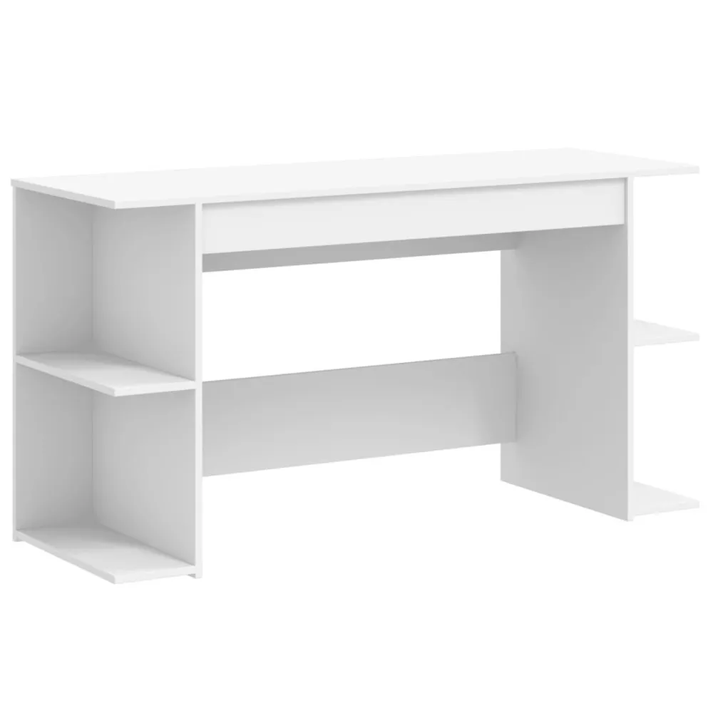 Móvel Compacto Secretária 140x50x75 cm derivados de madeira branco