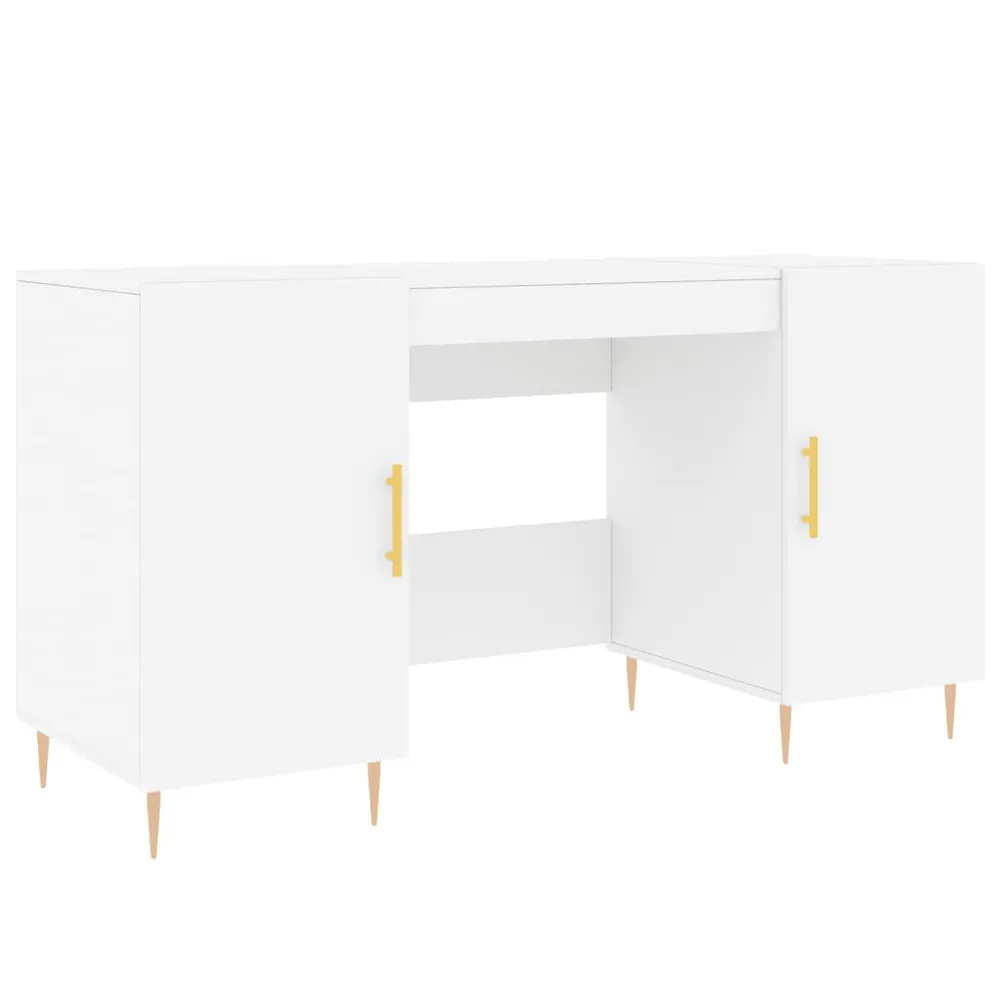 Secretária 140x50x75 cm derivados de madeira branco com Painel de Cortiç