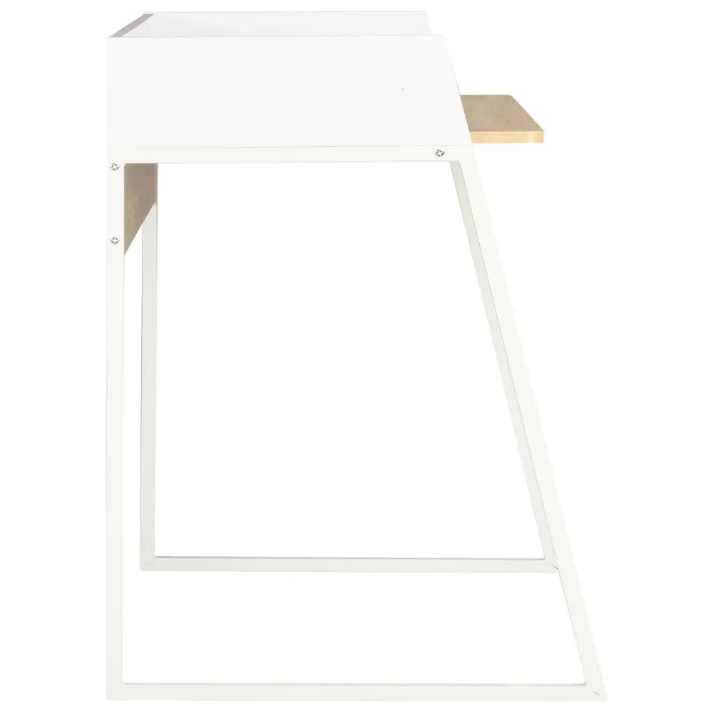 Secretária 90x60x88 cm branco e carvalho para Home Office