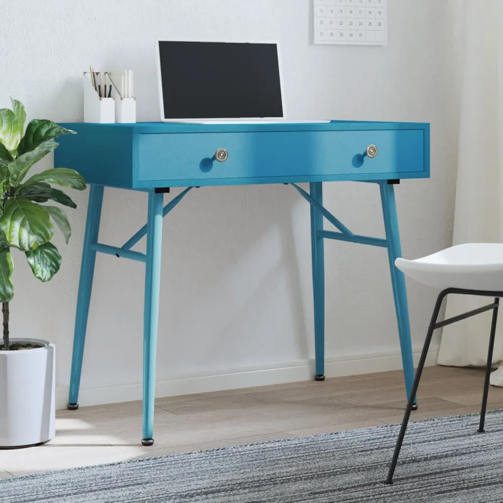 Secretária com gaveta 90x50x76,5 cm verde antigo | Entrega Rápida