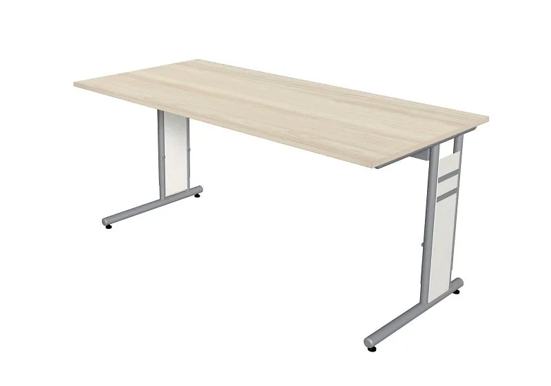 Suporte para Monitor Mesa Kerkmann com estrutura de pés em C, Form4, L 1600 mm x P 800 mm x 680-820 mm, bordo, 11412550