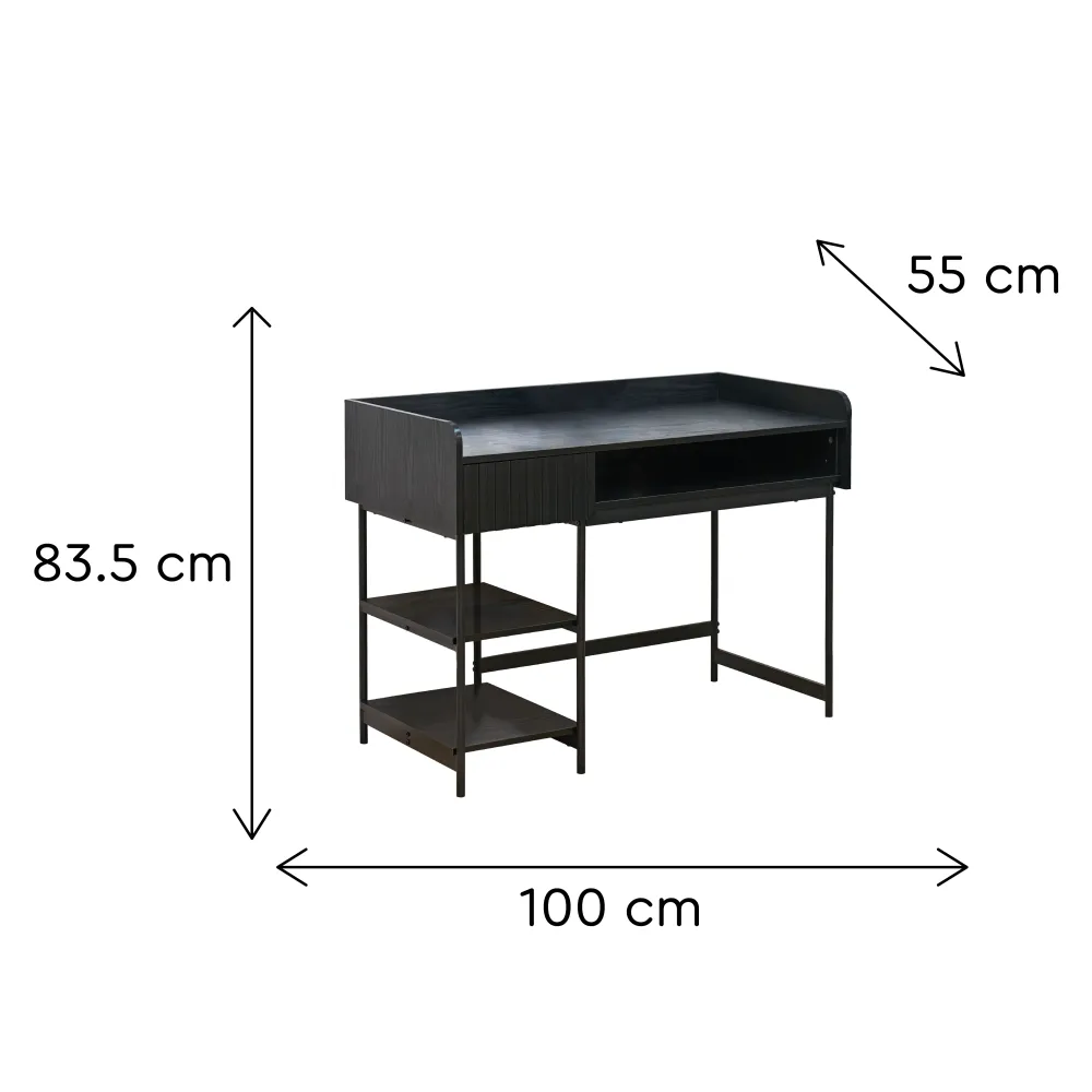 Suporte para Monitor Secretária 110cm Story Preto