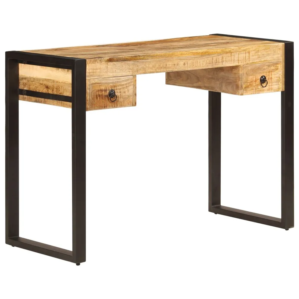 Suporte para Monitor Secretária com 2 gavetas madeira mangueira maciç 110x50x77 cm