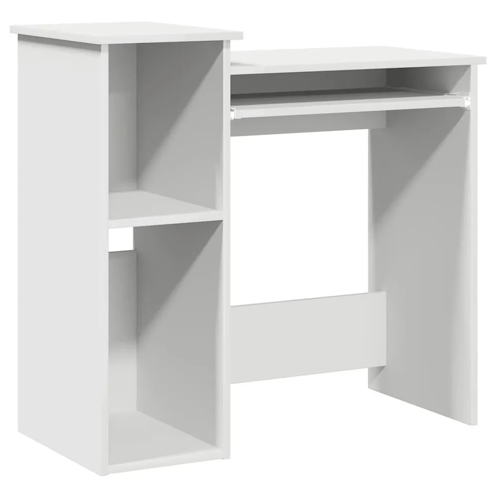 Suporte para Monitor Secretária com prateleiras 84x40x78 cm contraplacado branco
