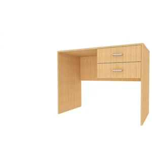 WeHome - Secretária de quarto com 2 gavetas 100x76 cm em madeira de carvalho com Organizador de Fios