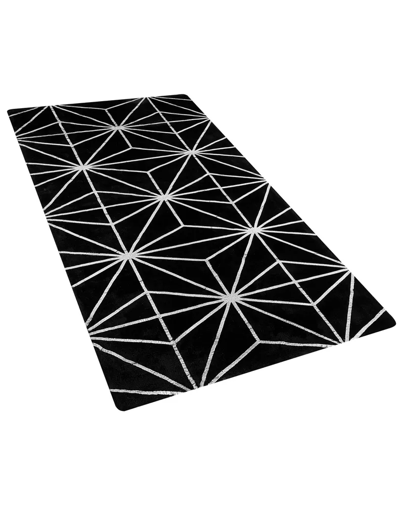 Viscose Area Rug 80 x 150 cm Carvão SIBEL