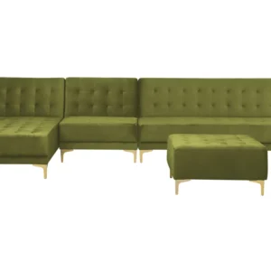 Aparador com Portas Right Hand Personalizável Velvet Sofa Ottoman Green ABERDEEN