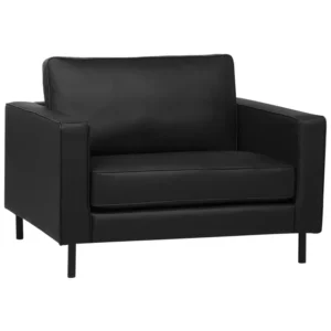 Armchair SAVALEN Material couro Black