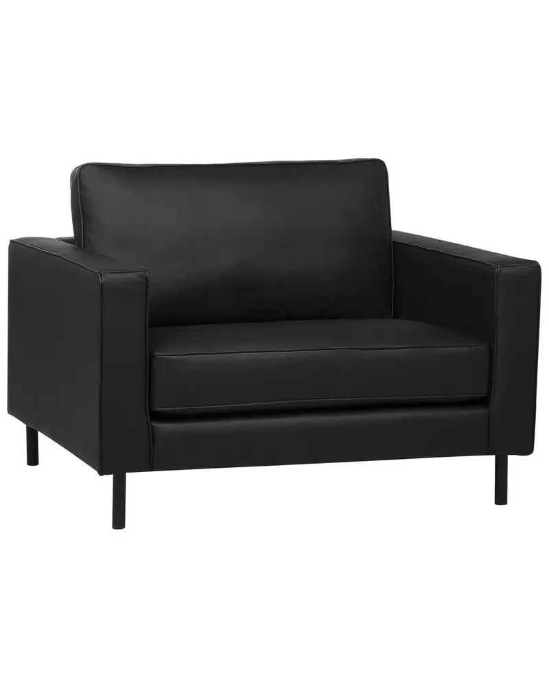 Armchair SAVALEN Material couro Black