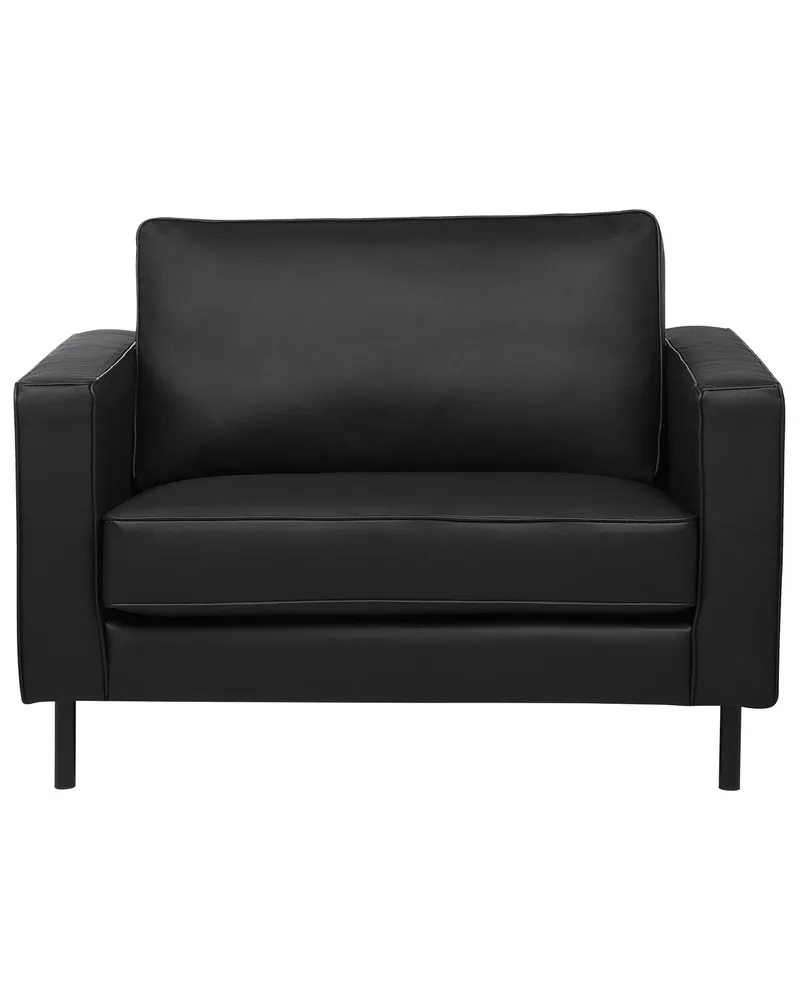 Armchair SAVALEN Material couro Black