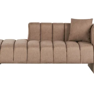 Chaise-longue à direita em tecido castanho LANNILS com 10 Anos de Garantia no Mecanismo